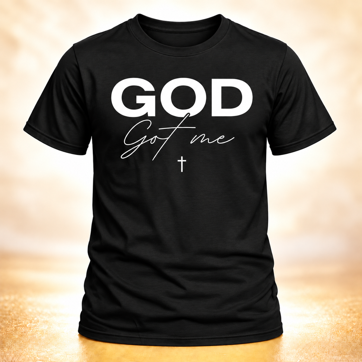 God Got Me black T-shirt