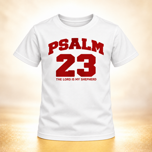 Psalm 23 The Lord Is My Shepherd youth white T-shirt